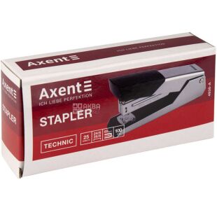 Axent Technic, Степлер, на 25 аркушів, металевий, скоби 24/6, хром