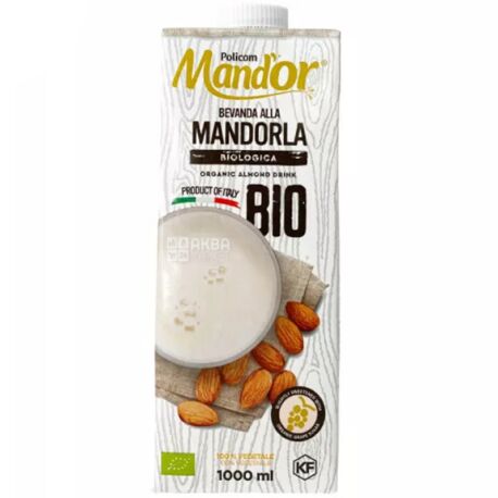 Mand`or Almond Organic, 1 L, Mandor, Almond Milk Organic