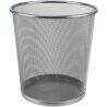 Optima,10 л, Кошик для сміття, круглий, металевий, срібло