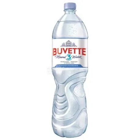 Buvette Vital №3, 1,5 л, Бювет Витал, Вода минеральная слабогазированная, ПЭТ