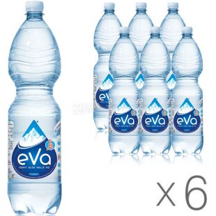 Acqua Eva, 1,5 л, Упаковка 6 шт., Аква Эва, Вода горная, негазированная, ПЭТ