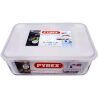 Pyrex, C&S Classic, 2,6 л, Форма для запікання, прямокутна, жароміцне скло, з пластиковою кришкою