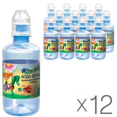 Fleur Alpine, Children's water, non-carbonated, from the first days of life, sports, 0.25 l, Packaging 12 pcs., PAT