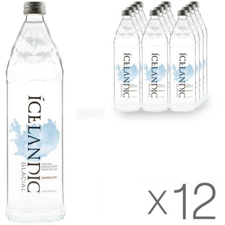 Icelandic Glacial, Mineral Water, 0.75 lx 12 pcs., Glass, glass