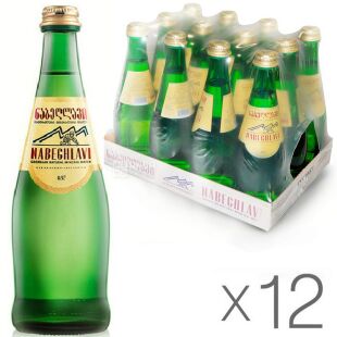 Nabeghlavi, 0,5 л, Набеглаві, Упаковка 12 шт., Вода мінеральна сильногазована, скло