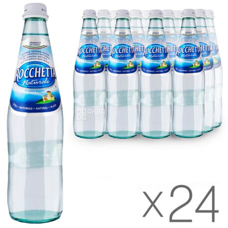 Rocchetta, Packing 24 pcs. 0.5 liters, still water, Naturale, Glass, glass