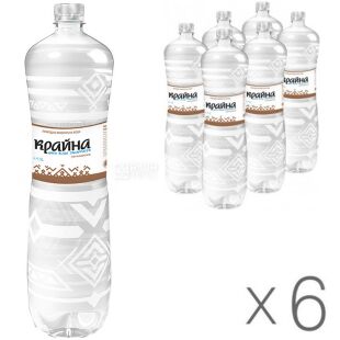 Крайна, 1,5 л, Упаковка 6 шт., Вода негазированная кремниевая, ПЭТ