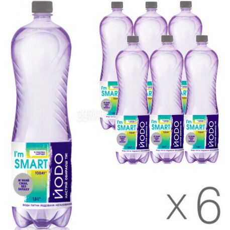 Iodo, pack of 6 pcs. 1.5 l each, still water, PET, PAT