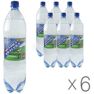 Поляна Квасова, 1,5 л, Упаковка 6 шт., Вода минеральная сильногазированная, ПЭТ