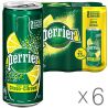 Perrier Lemon, 0,33 л, Упаковка 6 шт., Вода мінеральна Пер'є, зі смаком Лимона, ж/б