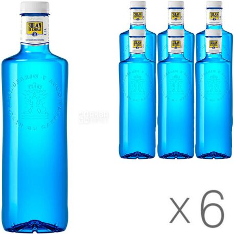 Solán de Cabras, Pack of 6 x 1.5 l, Solan de Cabras, Still mineral water, PET