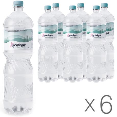 Truskavets, packing 6 pcs. 1.5 l each, lightly carbonated water, Naftusia, PET, PAT