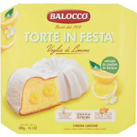 Balocco Torte in Festa, 400 г, Панеттоне с лимоном