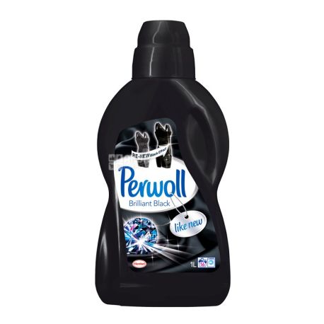 Perwoll, 1 л, гель для стирки тёмного белья, Brilliant Black