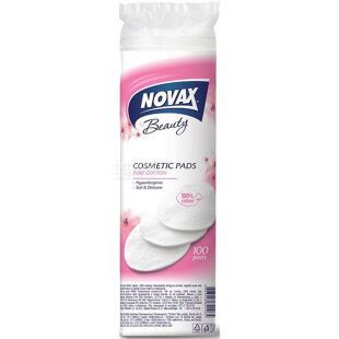 Novax, 100 шт, Косметические ватные диски