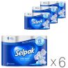 Selpak, Super Emici, 6 рул., Упаковка 6 шт, Селпак, Паперові рушники суперпоглинаючі, 3-х шарові, 80 аркушів, 32х23 см