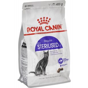 Royal Canin, Sterilised 37, 0.4 кг, Сухой корм для стерилизованных котов от 12 месяцев