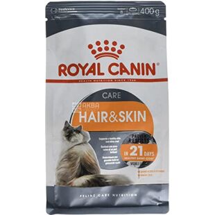 Royal Canin Hair & Skin Care, 400 г, Корм для кошек с чувствительной кожей и шерстью, сухой