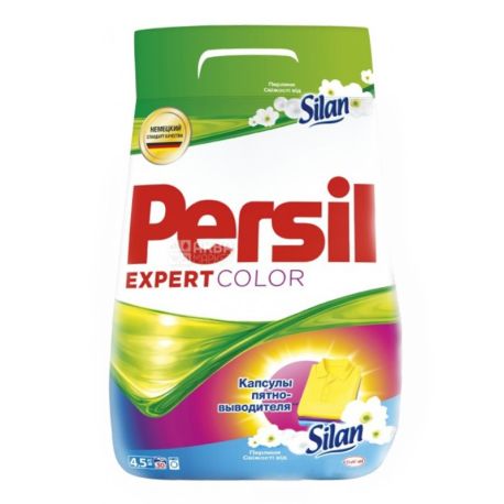Persil Color Expert Silan, 3 кг, Стиральный порошок для цветного белья с микрогланулами ополаскивателя, Автомат