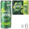 Perrier, Citron Vert Limoen, Упаковка 6 шт. х 0,33 л, Вода газована з екстрактом Лайма, ж/б