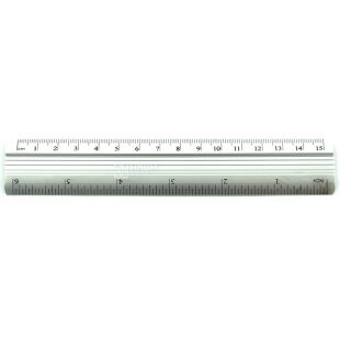 Klerk, 15 см, Линейка алюминиевая, серебристая