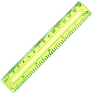 Klerk, 15 см, Лінійка пластикова, асорті