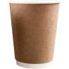 Стакан паперовий, двостінний, білий + крафт, 350 мл, 25 шт., D90 мм