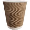 Стакан паперовий, гофрований, 30 шт, 350 мл, бурий, D90