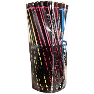 Klerk, 72 шт., Карандаш чернографитный, трехгранный, без ластика, НВ, ассорти