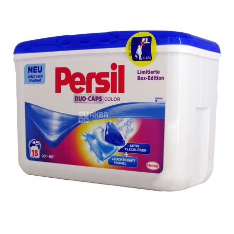 Persil, 15 pcs, washing capsules, Expert Color Duo-Caps, PET