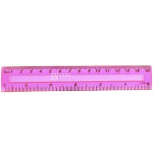 Klerk, 15 см, Лінійка пластикова, асорті