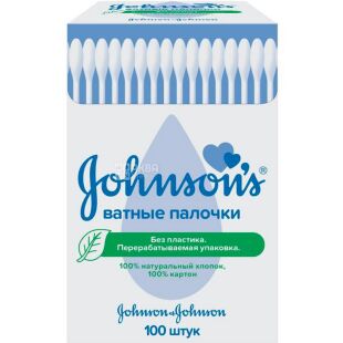 Johnson's Baby, 100 шт, Ватні палички для дітей