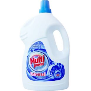 Multi Power, 4 кг, Гель универсальный, для стирки цветных и белых тканей 
