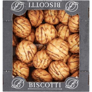 Biscotti Fairy, 450 г, Біскотті Феєрія, Печиво пісочне, з ароматом ванілі та шоколадною глазур'ю