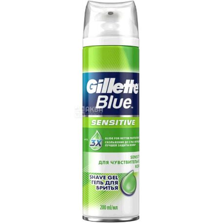 Gillette Sensitive Skin, 200 мл, Гель для гоління, для чутливої шкіри