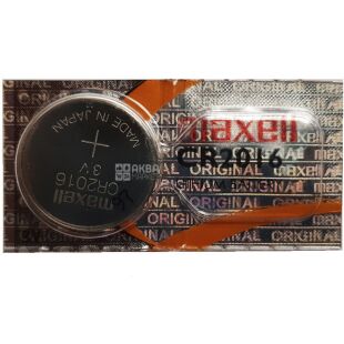 Maxell, 1 шт., 3 V, Батарейка літієва, кругла, CR2016