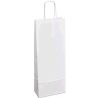 Пакет бумажный для бутылки вина, белый, 15x08x40 см