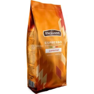 Primo Exclusive Caramel, 1 кг, Кофе в зернах средней обжарки с ароматом Карамели Примо, 100% арабика