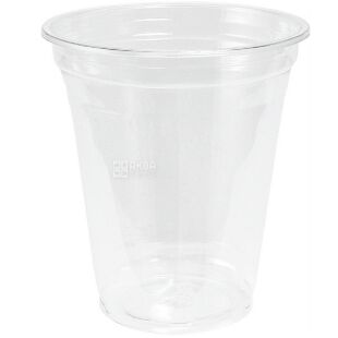 Стакан пластиковий під купольну кришку Преміум, 400 мл х 50 шт.