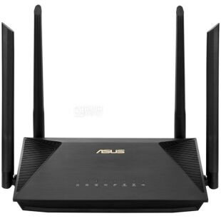 ASUS RT-AX53U AX1800 3xGE LAN 1xGE WAN 1xUSB, Маршрутизатор с четырьмя антеннами, черный