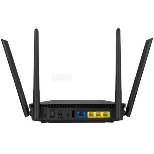 ASUS RT-AX53U AX1800 3xGE LAN 1xGE WAN 1xUSB, Маршрутизатор с четырьмя антеннами, черный