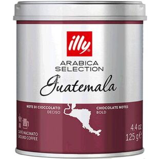 Illy, Guatemala, 125 г, Кофе молотый, средней обжарки, ж/б