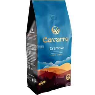 Cavarro Cremoso, 1 кг, Кофе в зернах средней обжарки Каварро, купаж