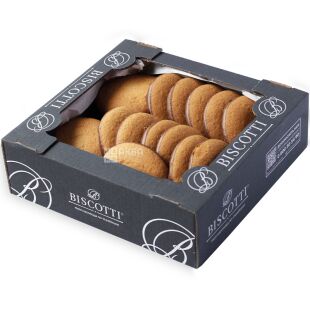 Biscotti Lorenzo, 400г, Біскотті Лоренцо, Печиво пісочне, з шоколадно-кремовою начинкою