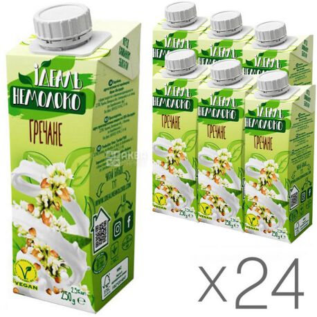 Ideal Non-milk, 250 g, Buckwheat drink, 2.5%, Pack of 24 pcs.