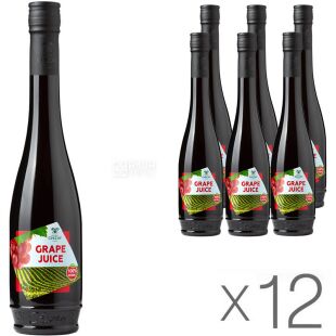 Chizay Grape juice, Упаковка 12 шт. х 0,5 л, Сік виноградний, натуральний Чизай, без цукру, скло