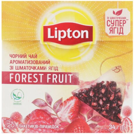 Lipton, Forest Fruit, 20 пак., Чай Ліптон, Лісові фрукти, Фруктовий