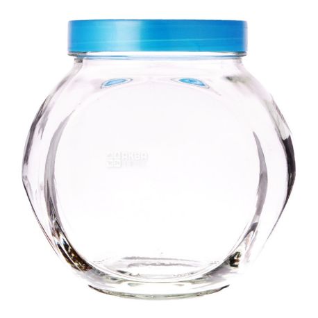 Everglass, 1, 73 l, can, with lid, round, glass