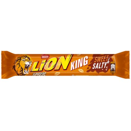 Lion King Size, 60 g, Lion king Size, waffle Bar with peanuts in chocolate  - buy Bars in Bila Tserkva, water delivery AquaMarket