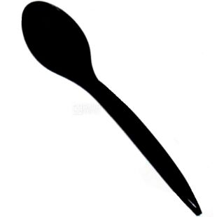 LUX, Ложка чайная премиум, пластиковая, черная, 10 шт.